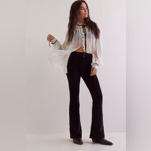Free People Corduroy Black Flare Pants. 31” Inseam